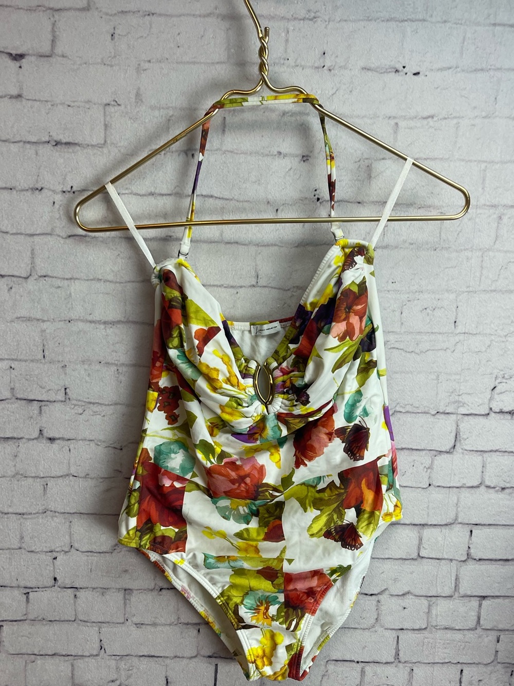 Lenny Niemeyer Detailed Halter One-Piece Swimsuit size large floral print